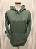 Hoodie with embroidered cactus line