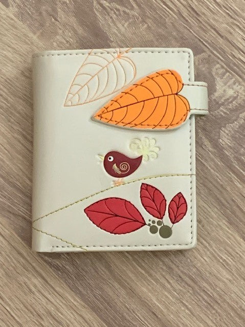 Wallet - Cream with Bird/leaf