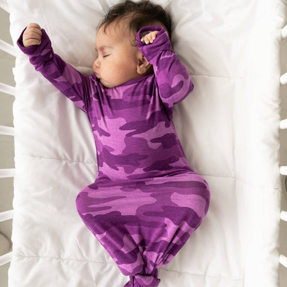 Little Sleepies gown-Berry Camo