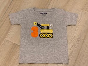 Toddler T-Shirt Truck w/ Age (3) in 3T