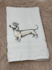 Hand towel - Dachshund Royalty