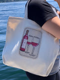 Canvas tote bag - red wine