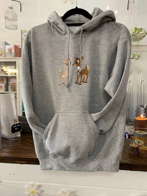 Rudolph and Clarice hoodie sweatshirt