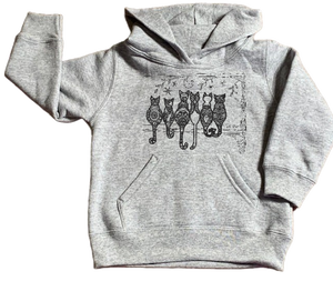 Toddler Cats on Branch Hoodie