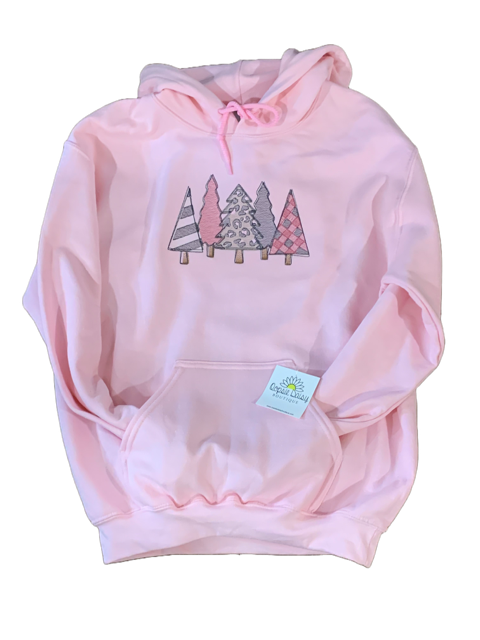 Christmas Forest newest Pink Unisex Hoodie