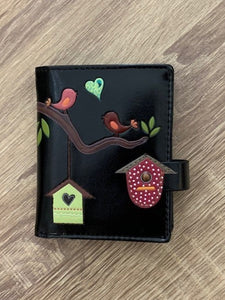 Wallet - Black with Birdhouse
