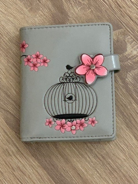 Wallet - Gray with birdhouse