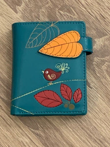 Wallet - Teal with Bird/leaf